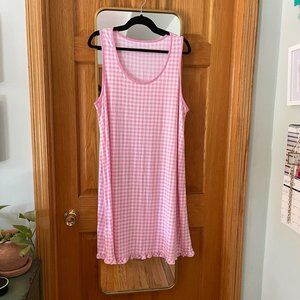 Draper James Nightgown in Light Pink Check